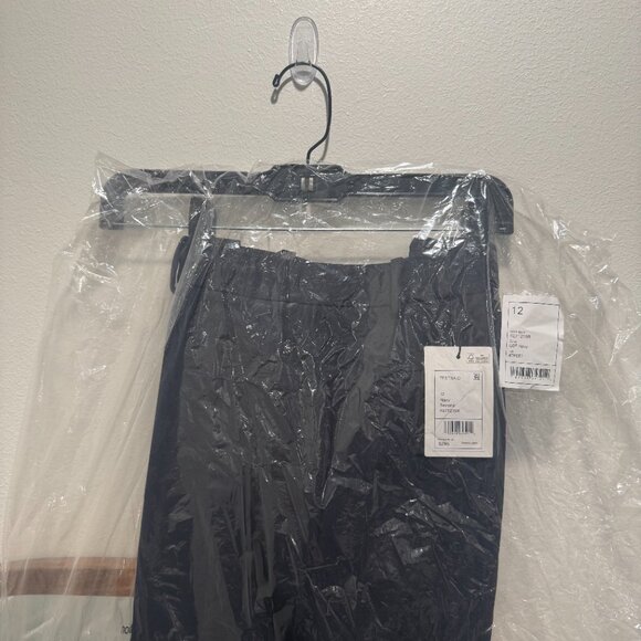 NWT Theory Cropped Ankle Pant in Sevona Stretch Wool - Navy (Size 12) - Picture 3 of 4